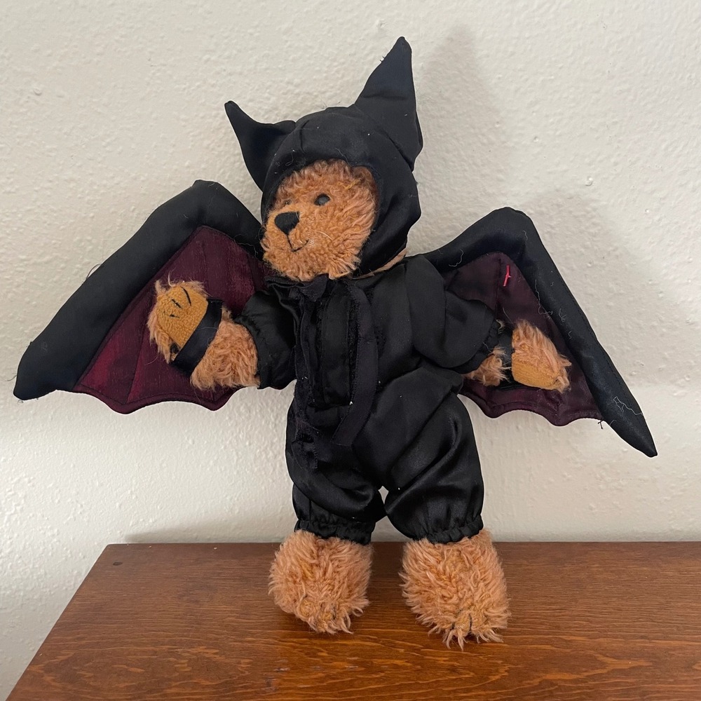 TY Beanie Halloween VLAD Bat Vampire Teddy Bear Attic Treasures Plush 9" Tall